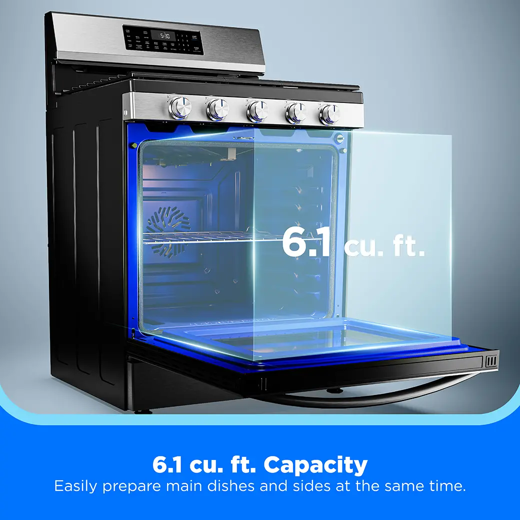 6.1 cu. ft. 5-Burner Freestanding Gas Range with Air Fry and Self Clean MGR30S5AST