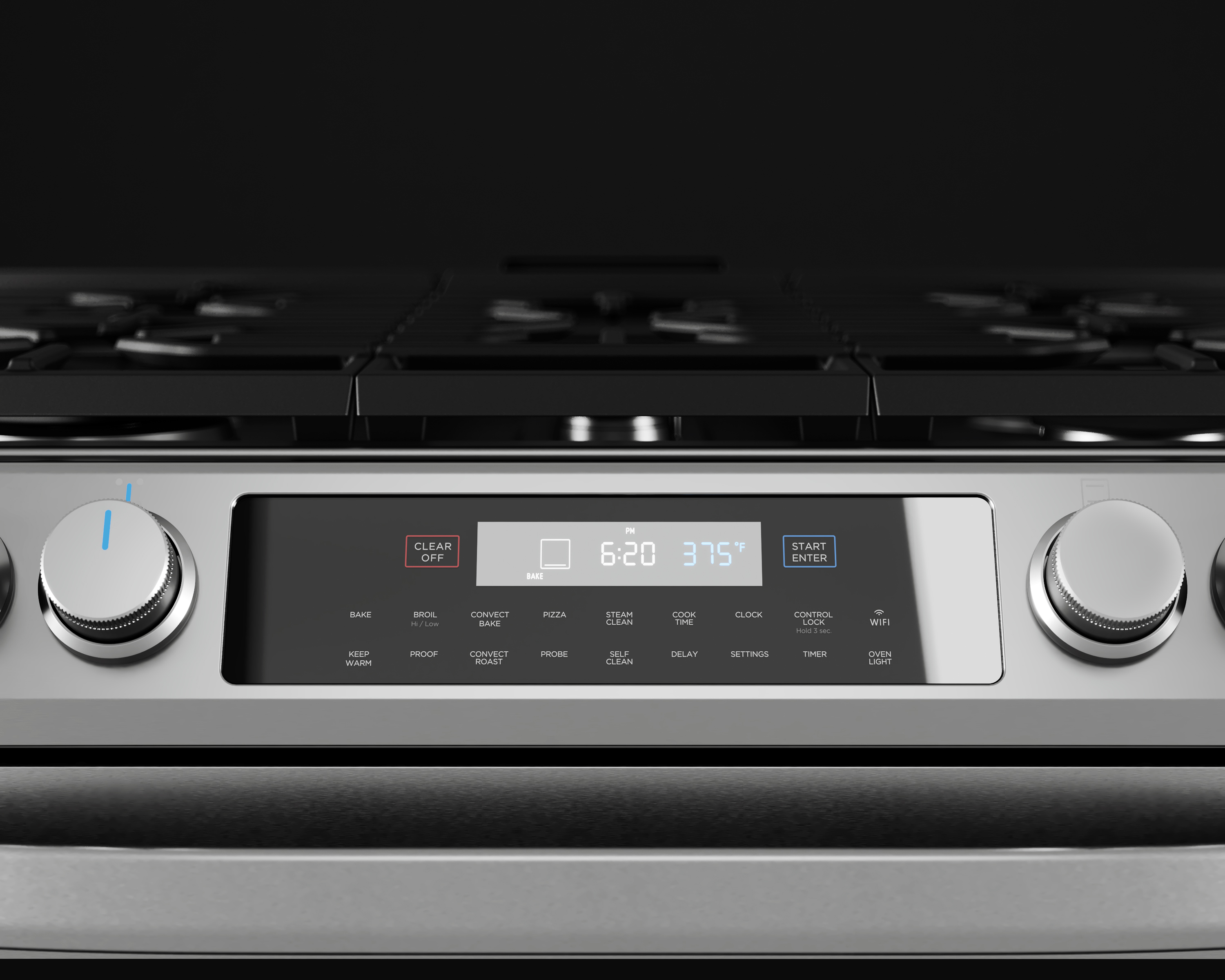6.1 cu. ft. 5-Burner Smart Slide-In Gas Range with Air Fry Convection MGS30S2AST
