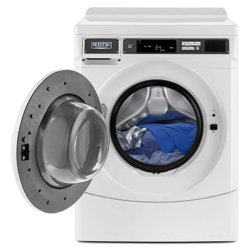 Commercial Front-Load Washer, Card Reader Ready or Non-Vend MHN33PRTGW