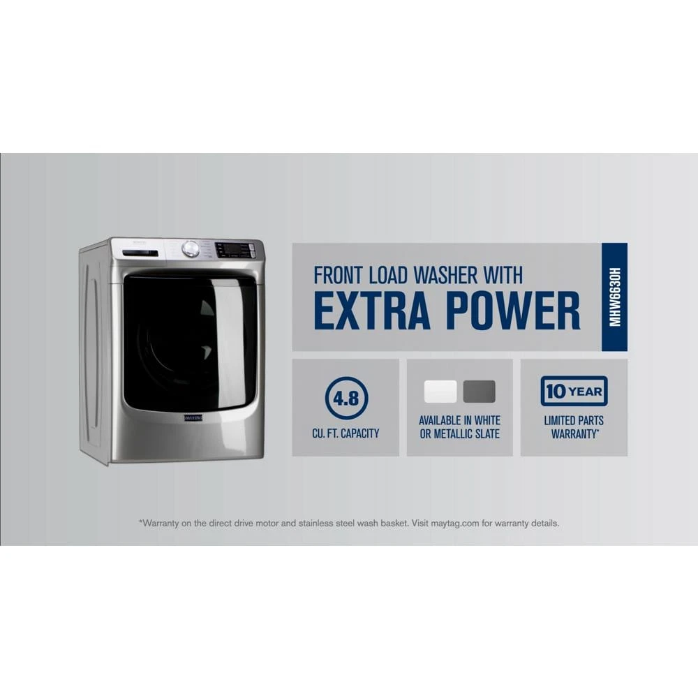 Front Load Washer with Extra Power and 16-Hr Fresh Hold option - 4.8 cu. ft. view 22