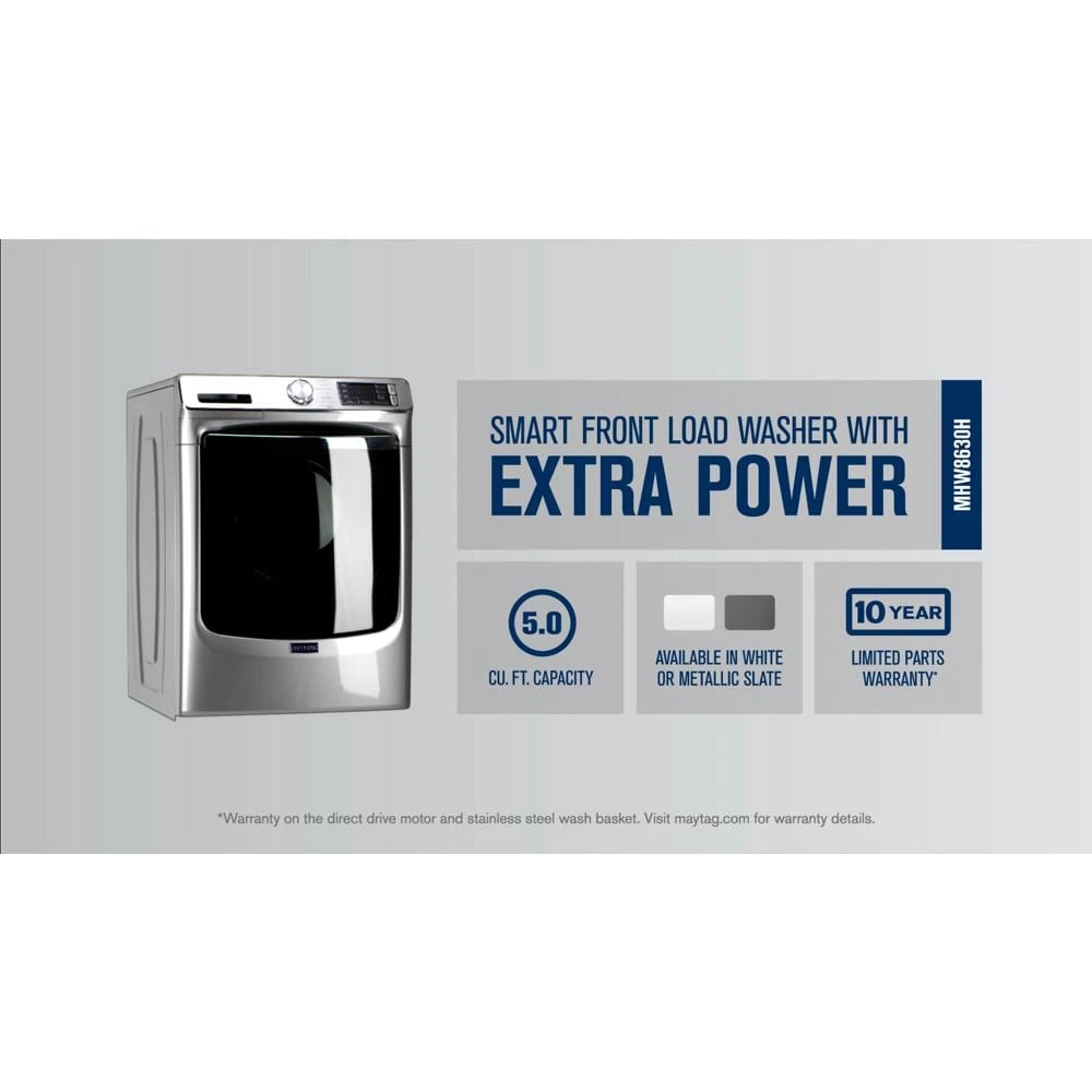 Smart Front Load Washer with Extra Power and 24-Hr Fresh Hold option - 5.0 cu. ft. view 31