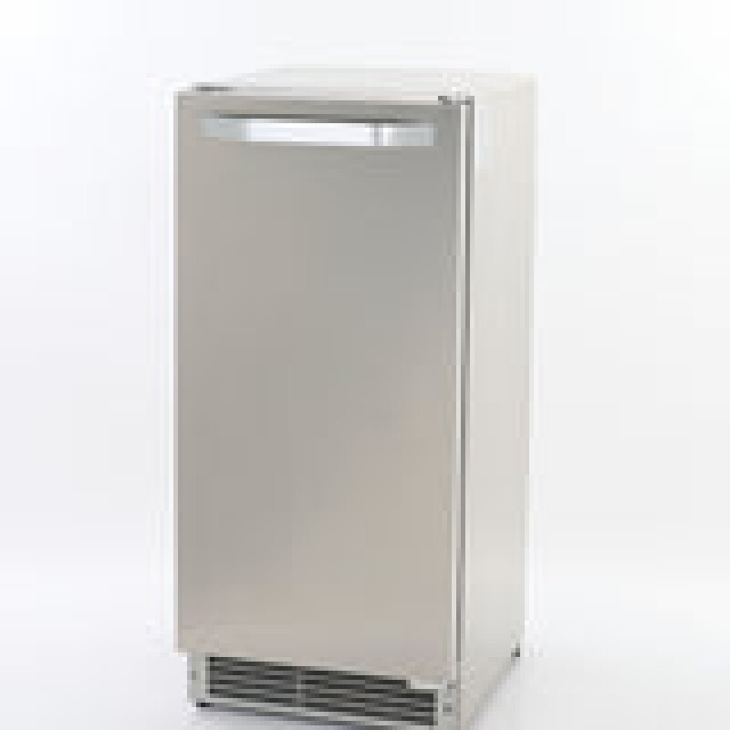Maxx Ice Shallow Depth Outdoor Undercounter Ice Maker, 15", 25 lbs, Crescent Cube MIM25CO