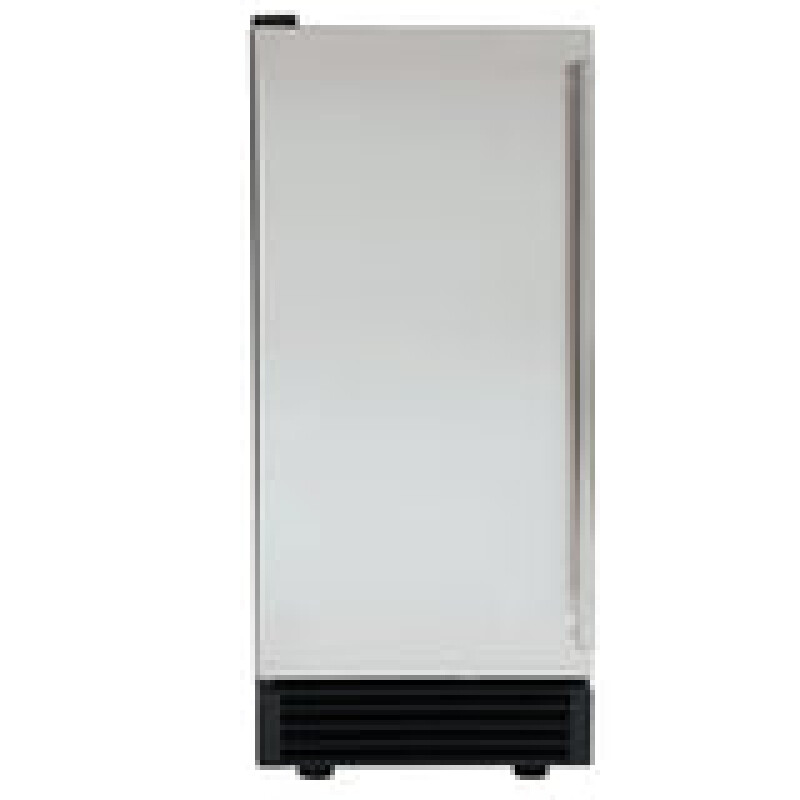 Maxx Ice Self-Contained Indoor Ice Machine, 15"W, 60 lbs, Energy Star, Black/Stainless Steel Door MIM50
