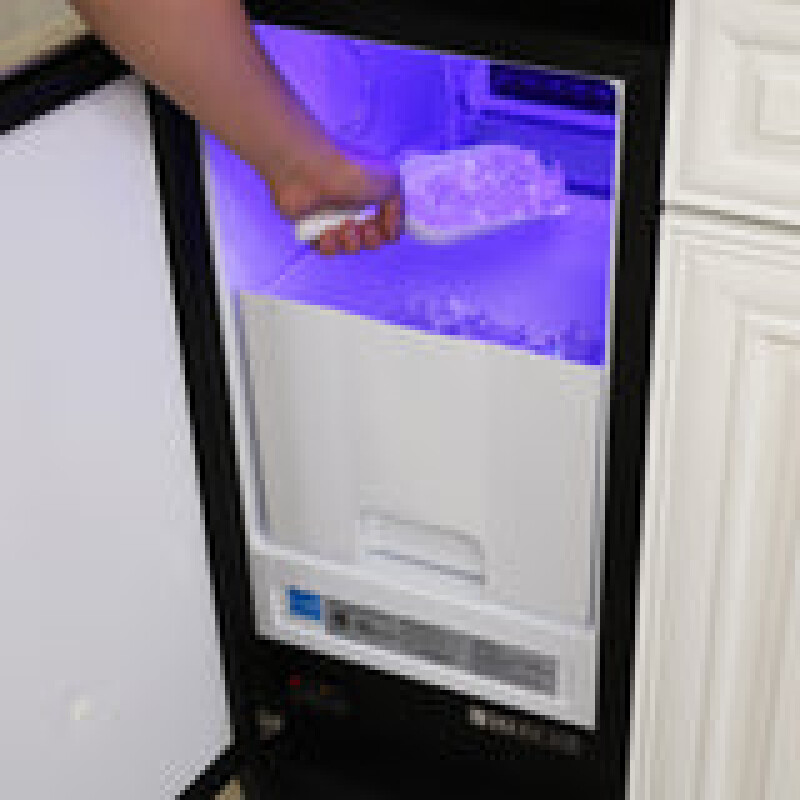 Maxx Ice Premium Indoor Self-Contained Ice Machine, 15"W, 65 lbs, Energy Star, in Stainless Steel MIM50P