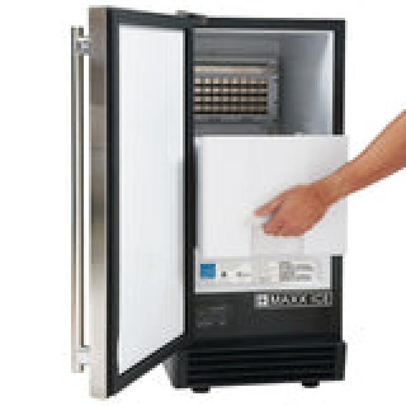 Maxx Ice Premium Indoor Self-Contained Ice Machine, 15"W, 65 lbs, Energy Star, in Stainless Steel MIM50P