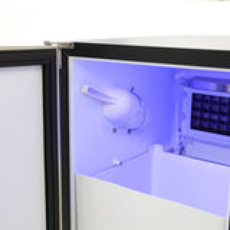 Maxx Ice Built-In Indoor Clear Ice Machine ADA, 15"W, 65 lbs, Full Dice Cubes, Black/ Door MIM50PADA