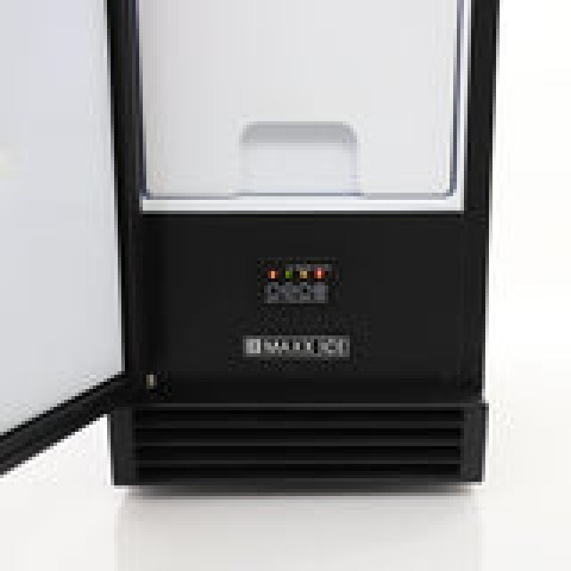 Maxx Ice Built-In Indoor Clear Ice Machine ADA, 15"W, 65 lbs, Full Dice Cubes, Black/ Door MIM50PADA