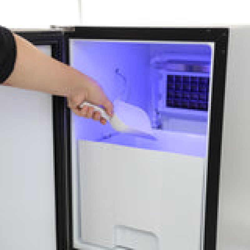 Maxx Ice Built-In Indoor Clear Ice Machine ADA, 15"W, 65 lbs, Full Dice Cubes, Black/ Door MIM50PADA