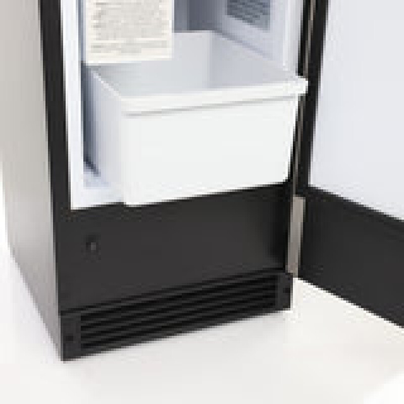 Maxx Ice Countertop or Built-In Ice Maker, 15 lbs, Crescent Cube, Black w/ Door MIMC15C