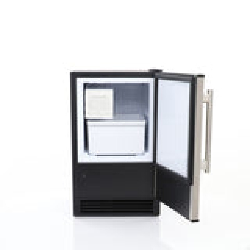 Maxx Ice Countertop or Built-In Ice Maker, 15 lbs, Crescent Cube, Black w/ Door MIMC15C