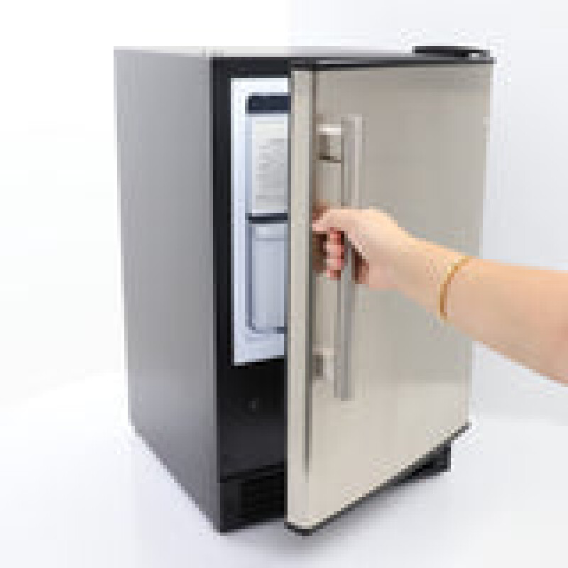 Maxx Ice Countertop or Built-In Ice Maker, 15 lbs, Crescent Cube, Black w/ Door MIMC15C