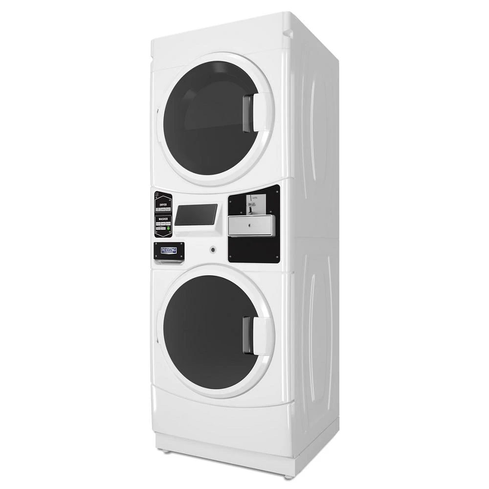 Commercial Gas Stack Washer/Dryer, Coin Drop Ready MLG22PDTGW