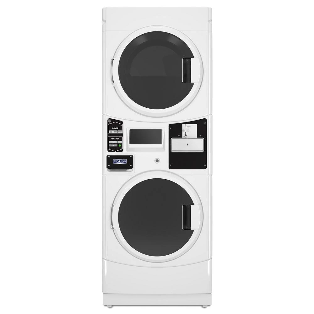 Commercial Gas Stack Washer/Dryer, Coin Drop Ready MLG22PDTGW