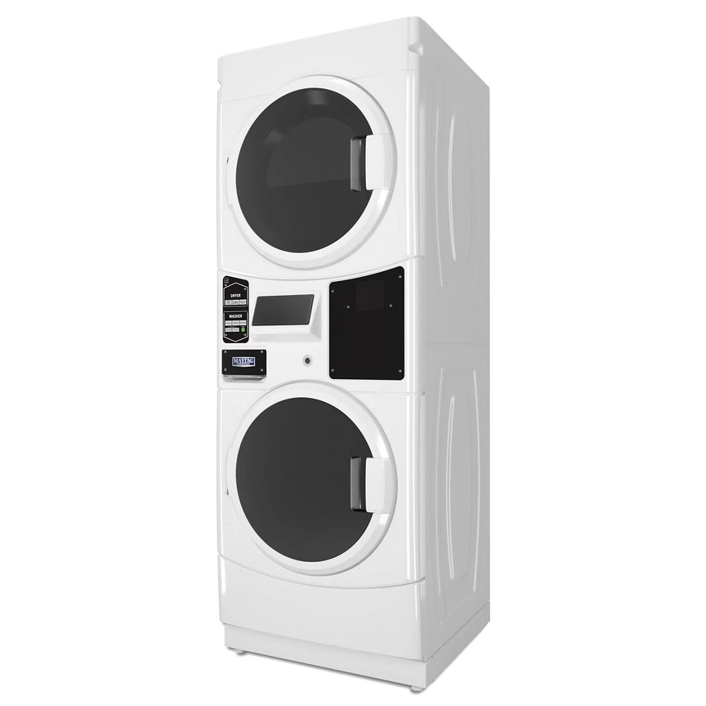 Commercial Gas Stack Washer/Dryer, Card Reader Ready or Non-Vend MLG22PRTKW