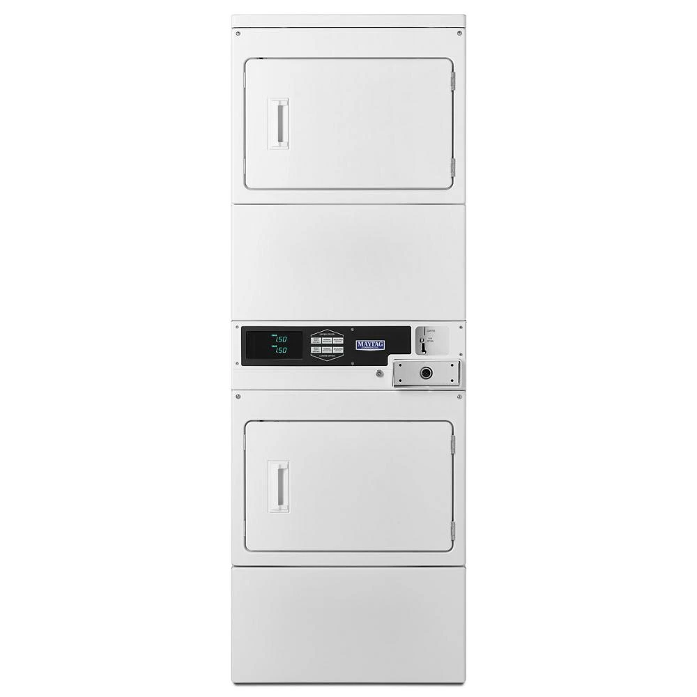 Commercial Gas Large Capacity Stack Dryer, Coin Drop Installed MLG26PDFWW