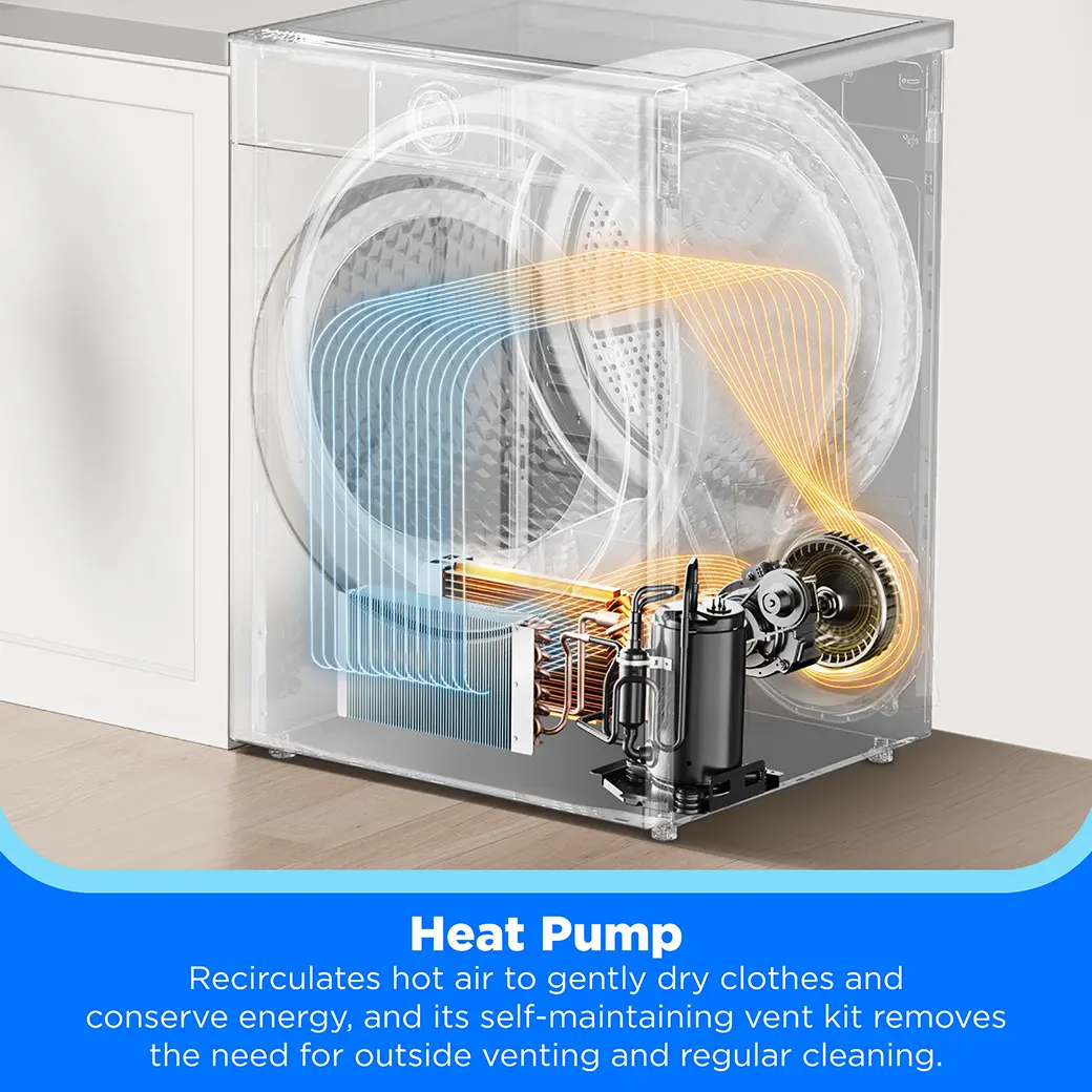 4.4 cu. ft. Compact Heat Pump Dryer (Charcoal Grey) MLHE27H7BCG