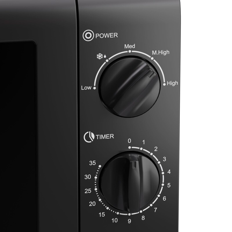 Avanti Microwave Oven with Mechanical Dials, 0.7 cu. ft. MM07V1B, product image 6 of 7