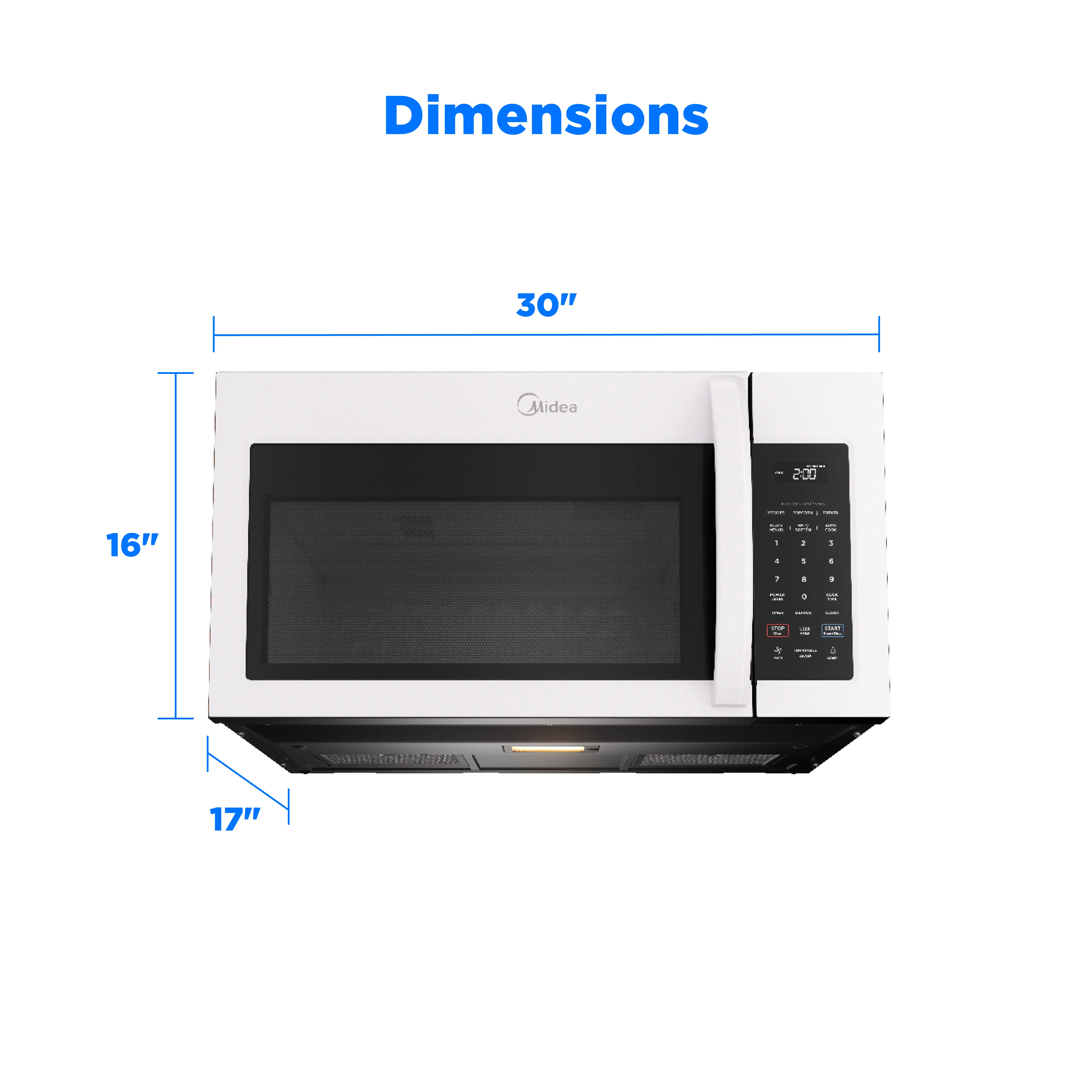 Midea 1.7 cu. ft. Over-the-Range Microwave MMO17S5AWW
