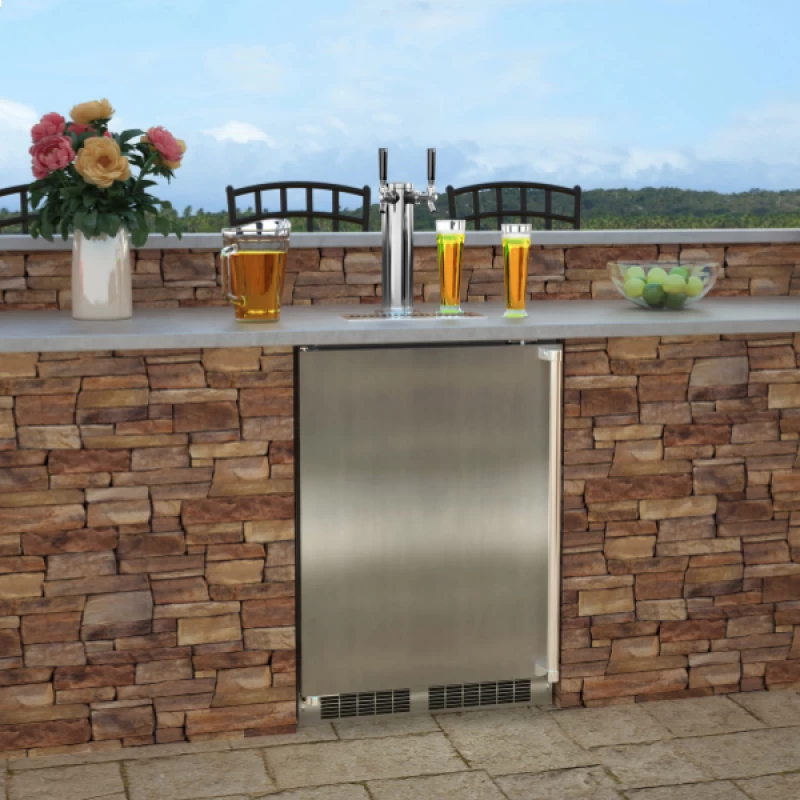 24-In Outdoor Built-In Dispenser For Beer, Wine Or Draft Beverages MOKR124SS31A