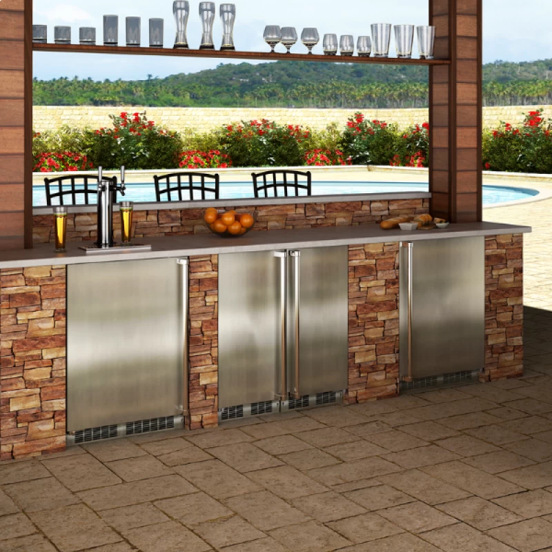 24-In Outdoor Built-In Dispenser For Beer, Wine Or Draft Beverages MOKR124SS31A