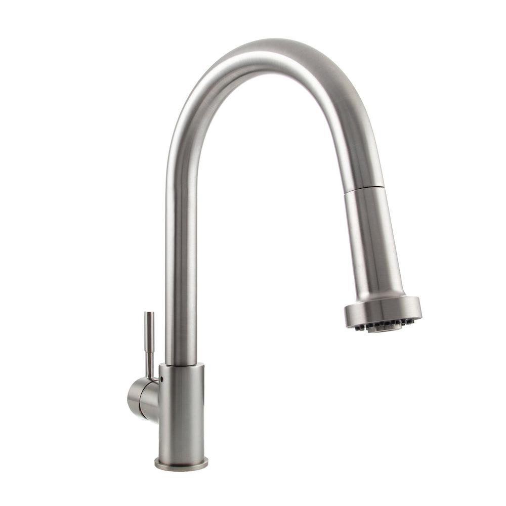 Monet Pull Down Single Handle Kitchen Faucet In Brushed Nickel MONKFBN