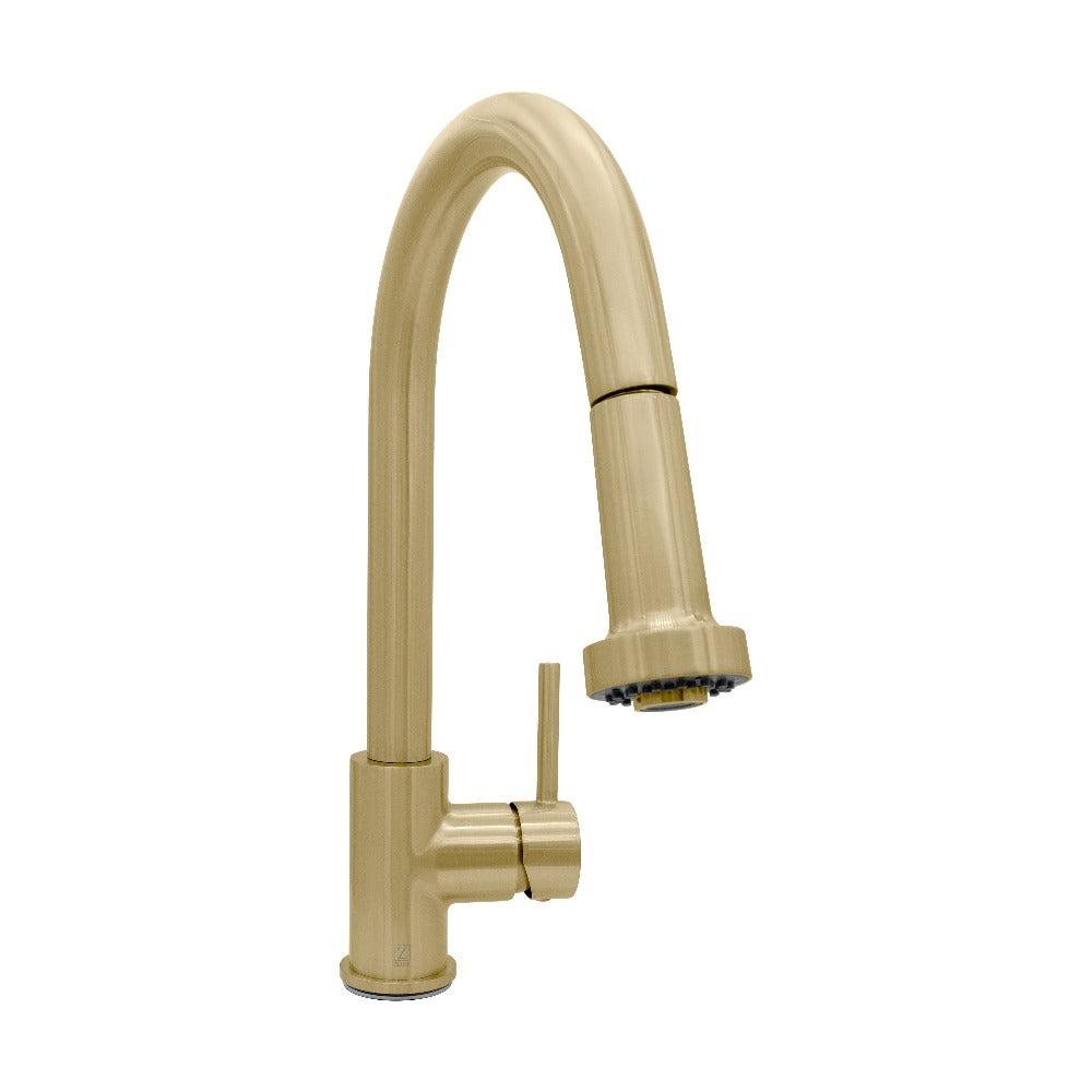 Autograph Edition Monet Pull Down Single Handle Kitchen Faucet In Champagne Bronze MONKFCB