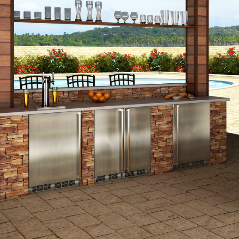 24-In Outdoor Built-In High-Capacity Refrigerator view 4