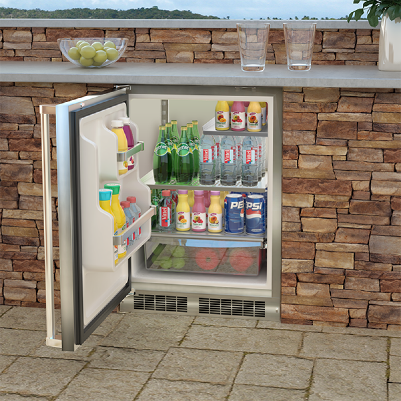 24-In Outdoor Built-In Refrigerator With Door Storage And Maxstore Bin MORE224SS51A