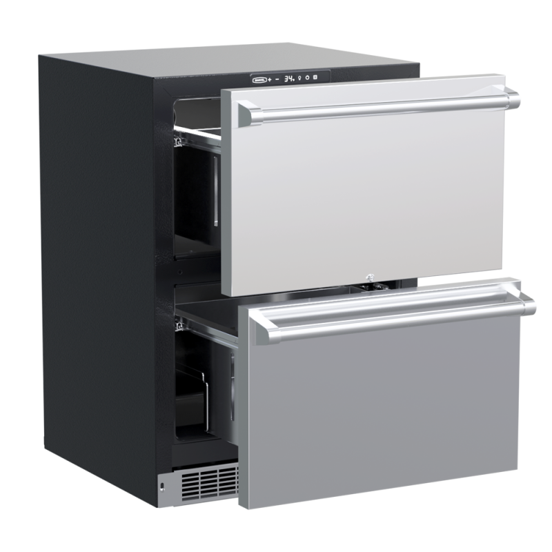 24-In Professional Built-In Refrigerated Drawers With Adjustable Dividers MPDR424SS71A
