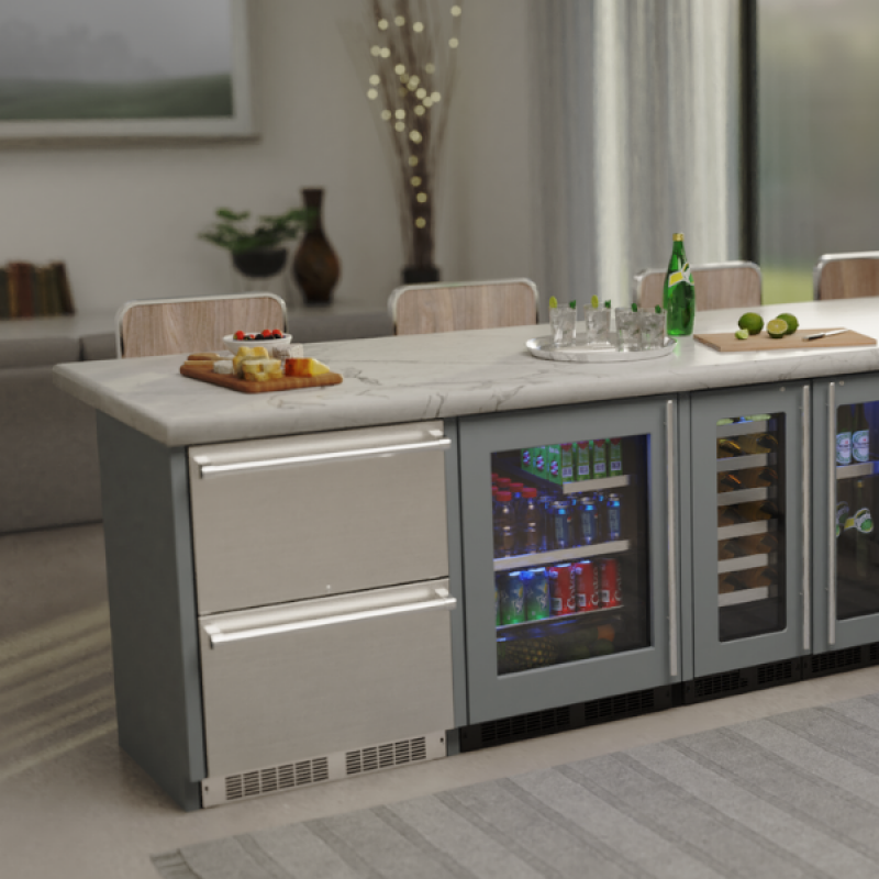 24-In Professional Built-In Refrigerated Drawers With Adjustable Dividers MPDR424SS71A