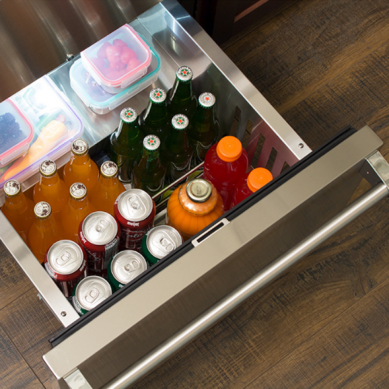 24-In Professional Built-In Refrigerated Drawers With Adjustable Dividers MPDR424SS71A