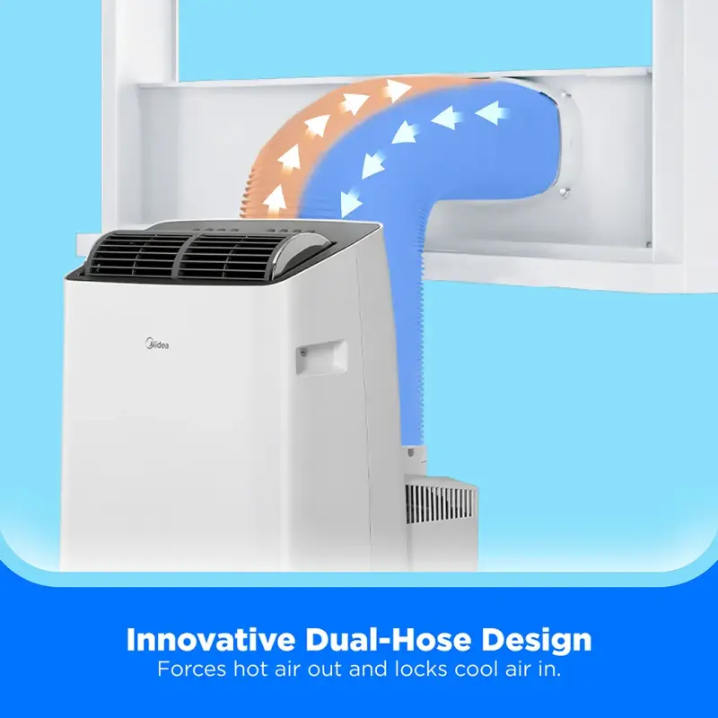 12,000 BTU DOE DUO Smart Inverter Portable Air Conditioner with Heat Pump, for spaces up to 550 sq. ft. MPT1412HVRU