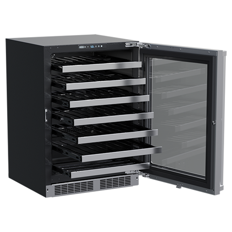 24-In Professional Built-In Single Zone Wine Refrigerator With Reversible Hinge view 2