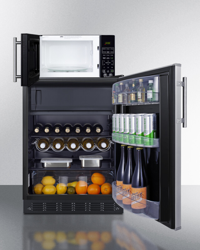 Microwave/Refrigerator-Freezer Combination with Allocator MRF66BK2SSA