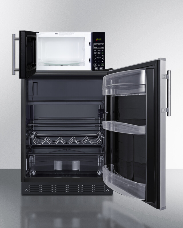 Microwave/Refrigerator-Freezer Combination with Allocator MRF66BK2SSA