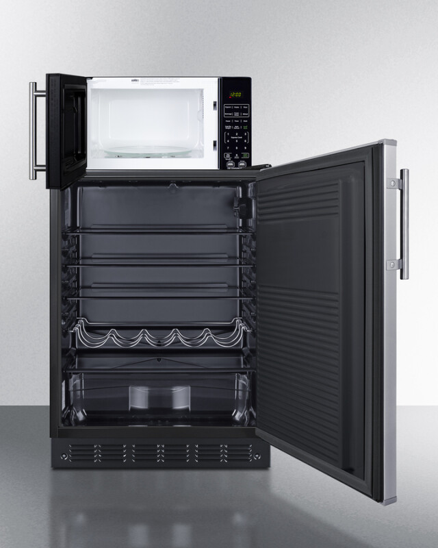 Microwave/Refrigerator Combination with Allocator MRF708BLSSA