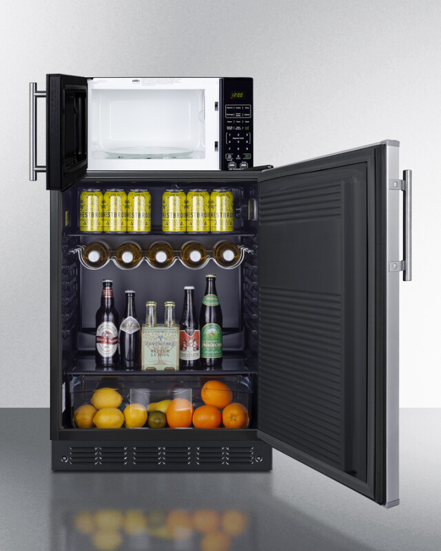Microwave/Refrigerator Combination with Allocator MRF708BLSSA