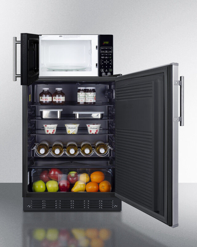 Microwave/Refrigerator Combination with Allocator MRF708BLSSA