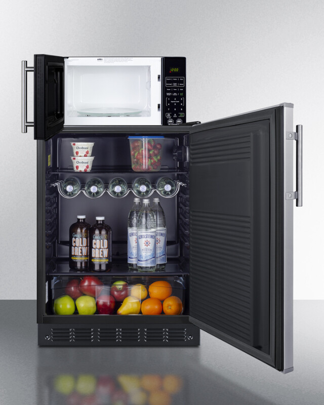Microwave/Refrigerator Combination with Allocator MRF708BLSSA