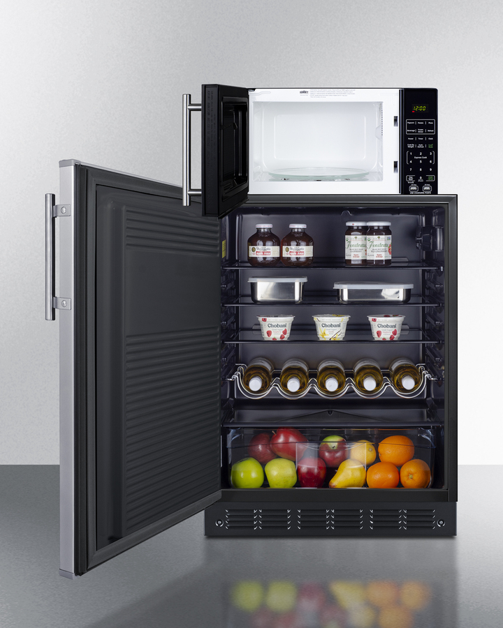 Refrigerator-Freezer & Microwave Combo MRF708BLSSALHD