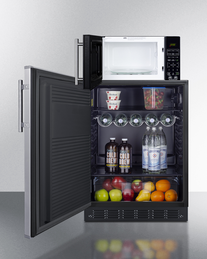 Refrigerator-Freezer & Microwave Combo MRF708BLSSALHD