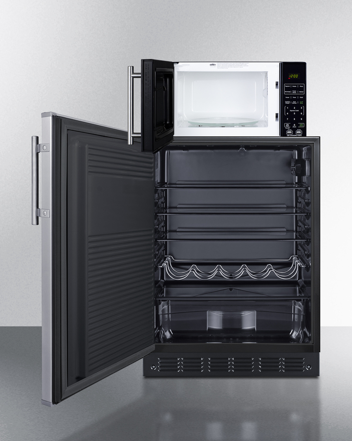 Refrigerator-Freezer & Microwave Combo MRF708BLSSALHD