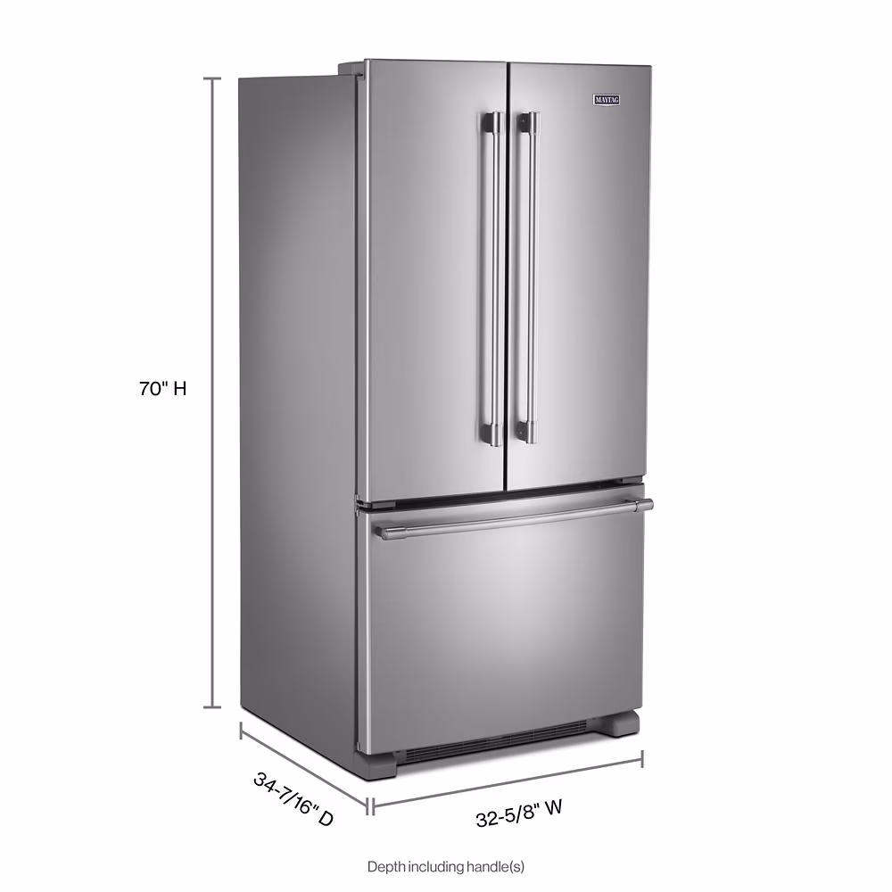 33-Inch Wide French Door Refrigerator with Water Dispenser - 22 Cu. Ft view 5