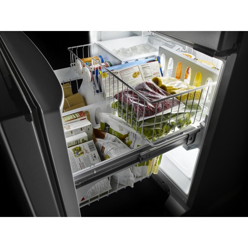 Maytag 33-Inch Wide French Door Refrigerator with Water Dispenser - 22 Cu. Ft Fingerprint Resistant Stainless Steel MRFF5033PZ Picture