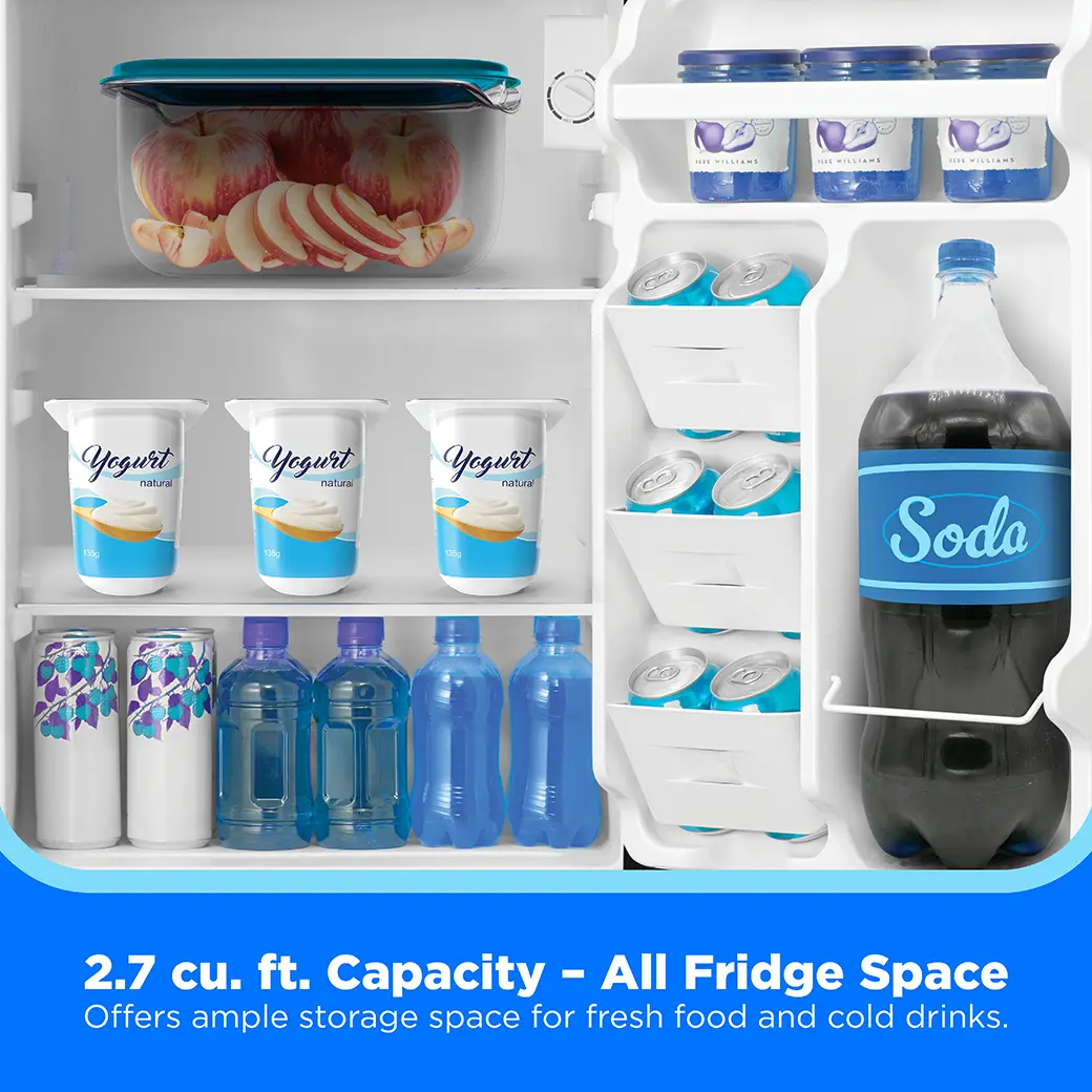 2.7 cu. ft. Single Door Compact Refrigerator (Black) MRM27S5BBB