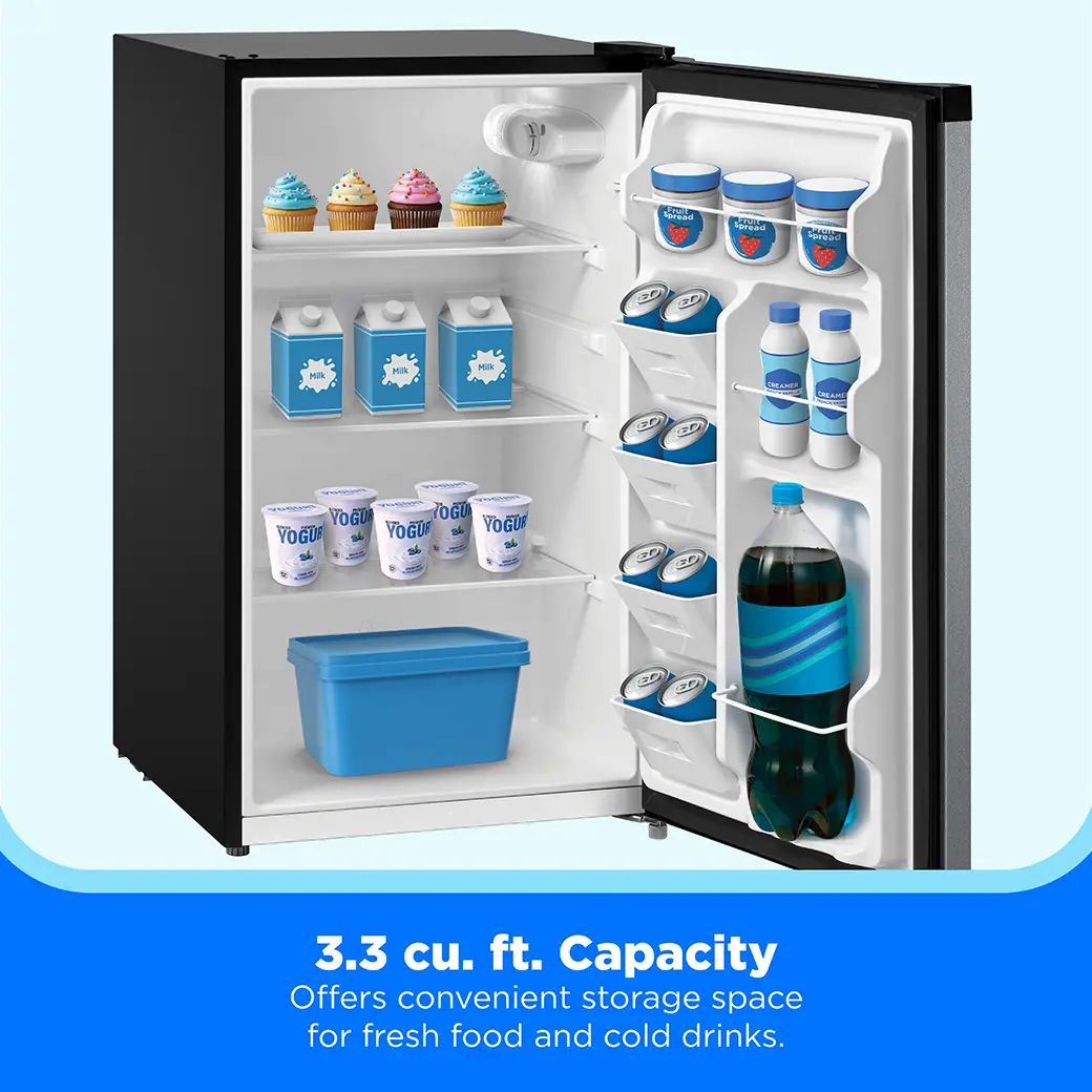 3.3 cu. ft. Single Door Compact Refrigerator MRM33S8BSL