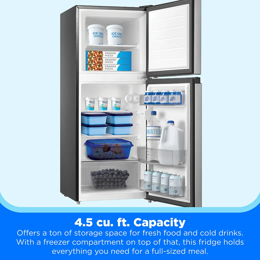 4.5 cu. ft. Compact Refrigerator with Freezer (Stainless Steel) MRM45D5BST