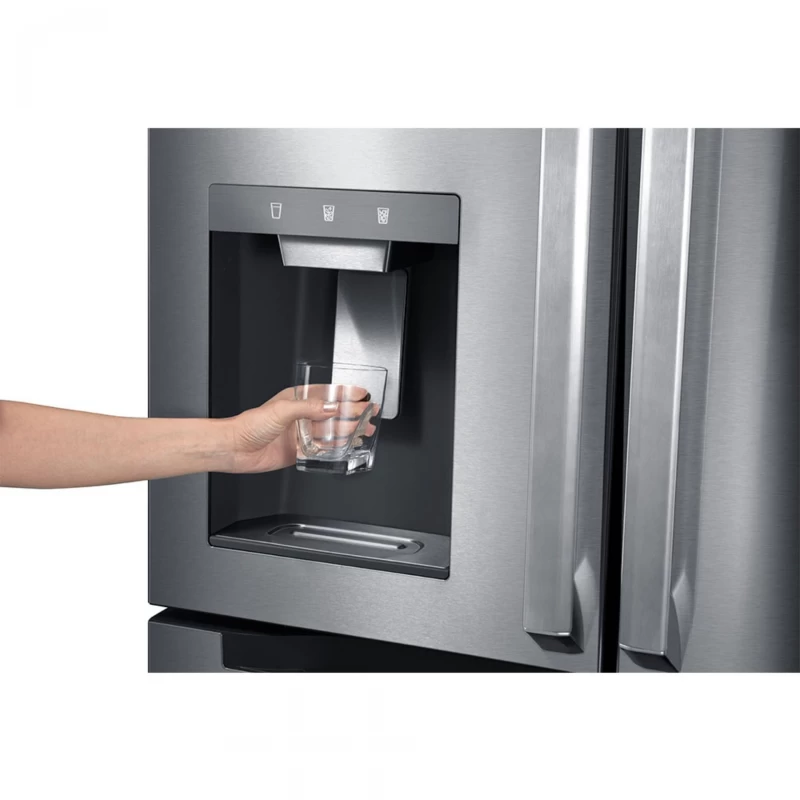 Smart 21.6-cu ft 4-Door Counter-Depth French Door Refrigerator with Dual Ice Maker (Stainless Steel) MRQ22D7AST