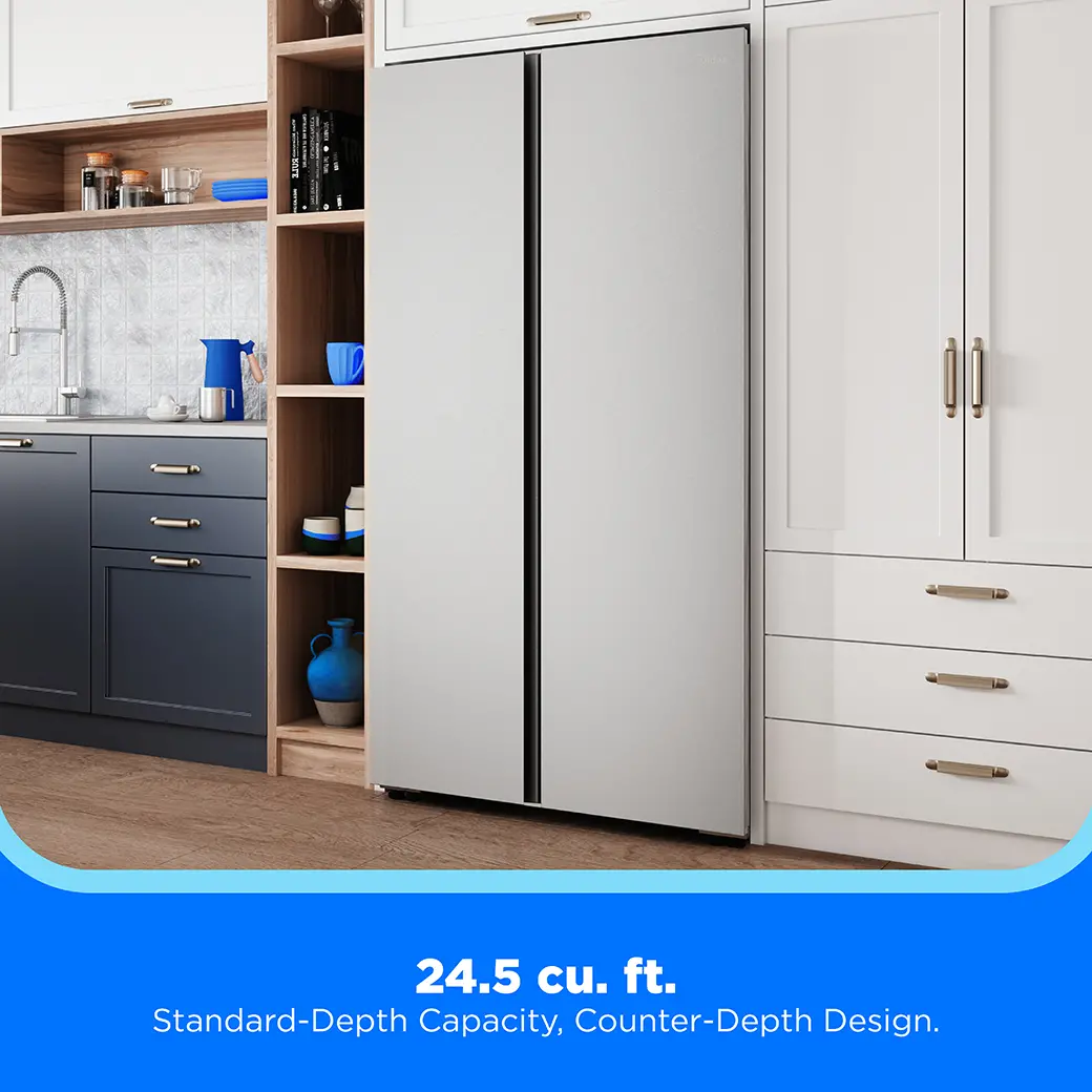 24.5 cu. ft. Counter-Depth Side-by-Side Refrigerator with AutoFill Water Pitcher MRS25I7BST