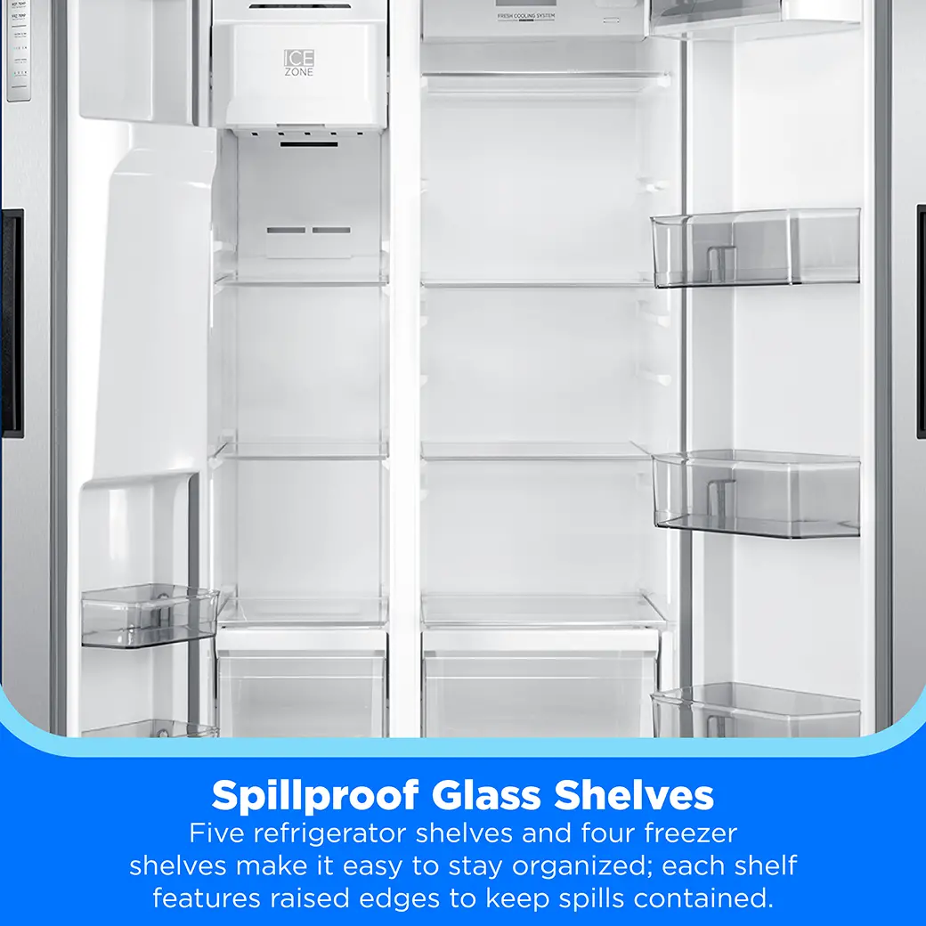 26 cu. ft. Side-by-Side Refrigerator with Ice & Water Dispenser MRS26D7AST